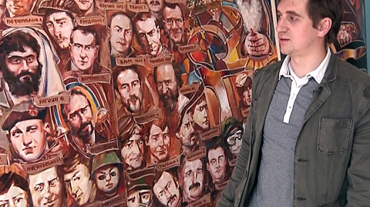 Прикарпатський художник написав ікону "Небесна сотня" (відео)