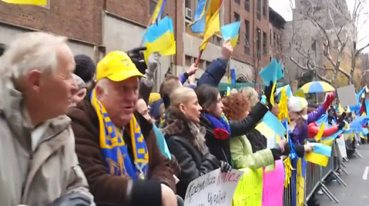 У США українці вийшли на Євромайдан (відео)