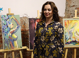 Коломийська художниця Іванна Грищук презентувала виставку своїх робіт (відео)